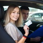 Person holding a driver's license